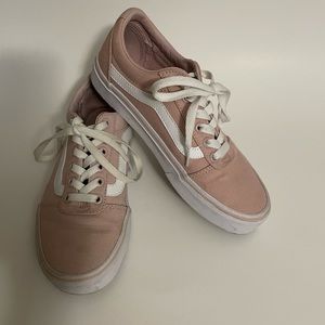 Blush Vans Old Skool canvas sneakers
